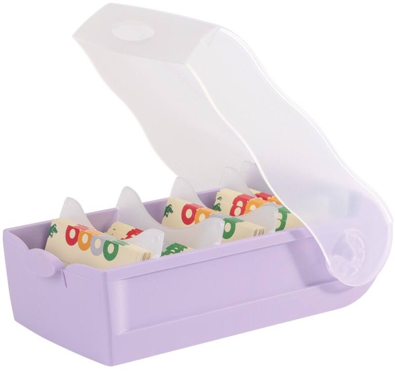 HAN Croco Kaartenbak A8 PP (Polypropeen) Paars Capaciteit 500 kaarten Set met kaartenbak en 100 indexkaarten
