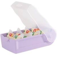 HAN Croco Kaartenbak A8 PP (Polypropeen) Paars Set met kaartenbak en 100 indexkaarten