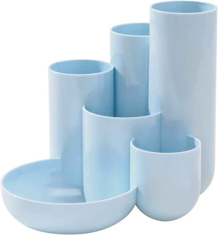 HAN CAMPUS Pennenhouder 6 Compartimenten PS (Polystyreen) Pastelblauw