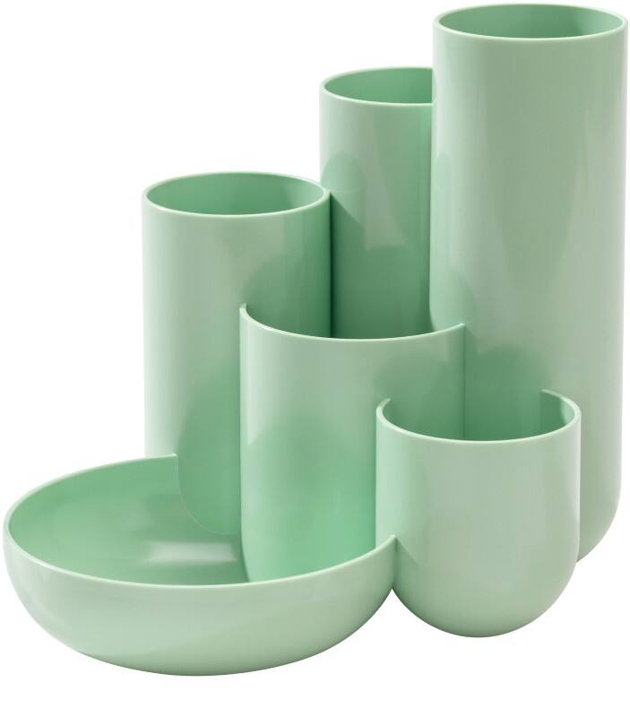 HAN CAMPUS Pennenhouder 6 Compartimenten PS (Polystyreen) Pastelgroen