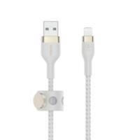 Belkin BOOST CHARGE PRO Flex Oplaadkabel USB-A Male Apple Lightning 2 m Wit