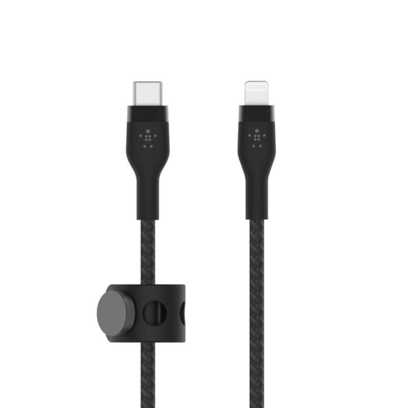 Belkin BOOST CHARGE PRO Flex Oplaadkabel USB-C Male Apple Lightning 1 m Zwart