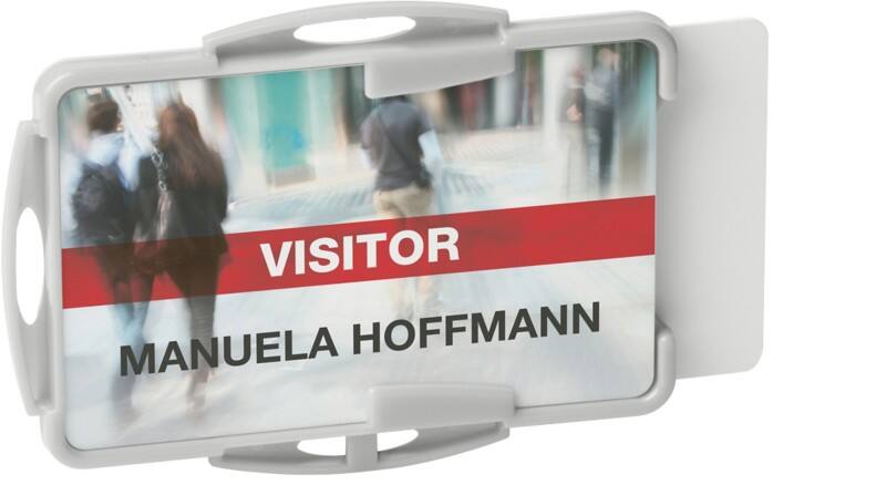 DURABLE Double Kaarthouder Zonder klem 9,5 x 7 cm PS (Polystyreen) Grijs 10 stuks