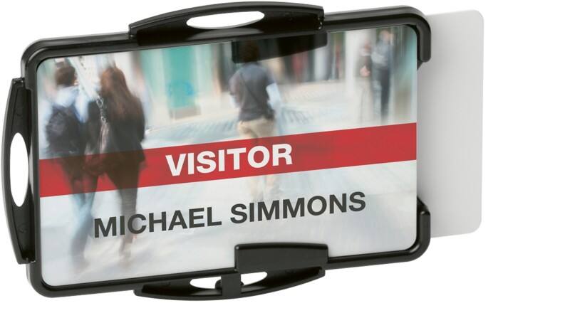 DURABLE Double Kaarthouder Zonder klem 9,5 x 7 cm PS (Polystyreen) Zwart 10 stuks