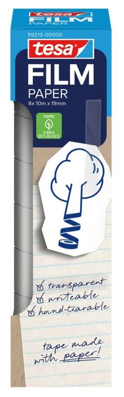 tesa Plakband tesafilm 59213 Transparant 19 mm (B) x 10 m (L) 8 Stuks