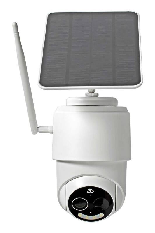 Nedis SmartLife Beveiligingscamera 1920 x 1080 pixels 2 Megapixel Solar USB Batterij IP65 WIFICBO50WT Wit