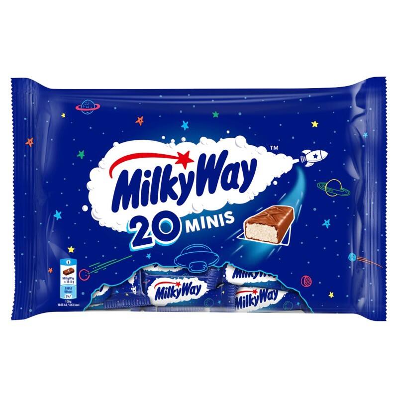 MilkyWay Minis Mini-chocoladereep 20 stuks à 15,5 g