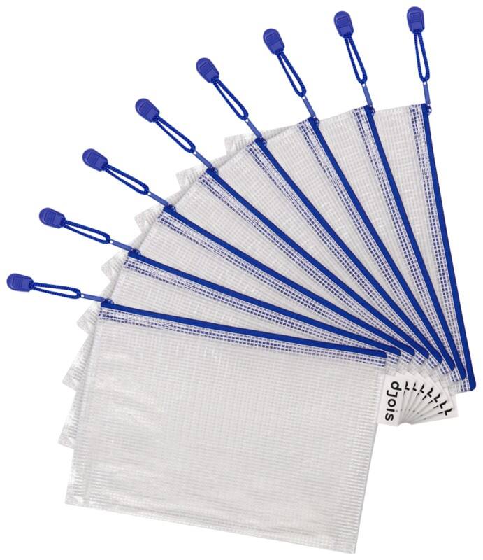 Djois Opbergvakken A5 Ritssluiting PVC (Polyvinylchloride) Liggend 19,5 (B)26 (D)2,5 (H) cm Blauw