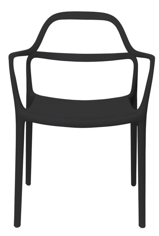 meet powered by PAPERFLOW ARTY Stoel Gegalvaniseerd staal 575 x 535 x 770 mm Zwart Buiten 2 Stuks