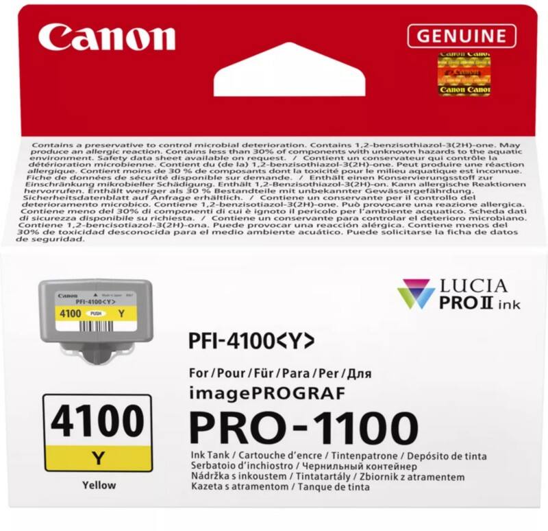 Canon PFI-4100Y Origineel Inktcartridge Geel