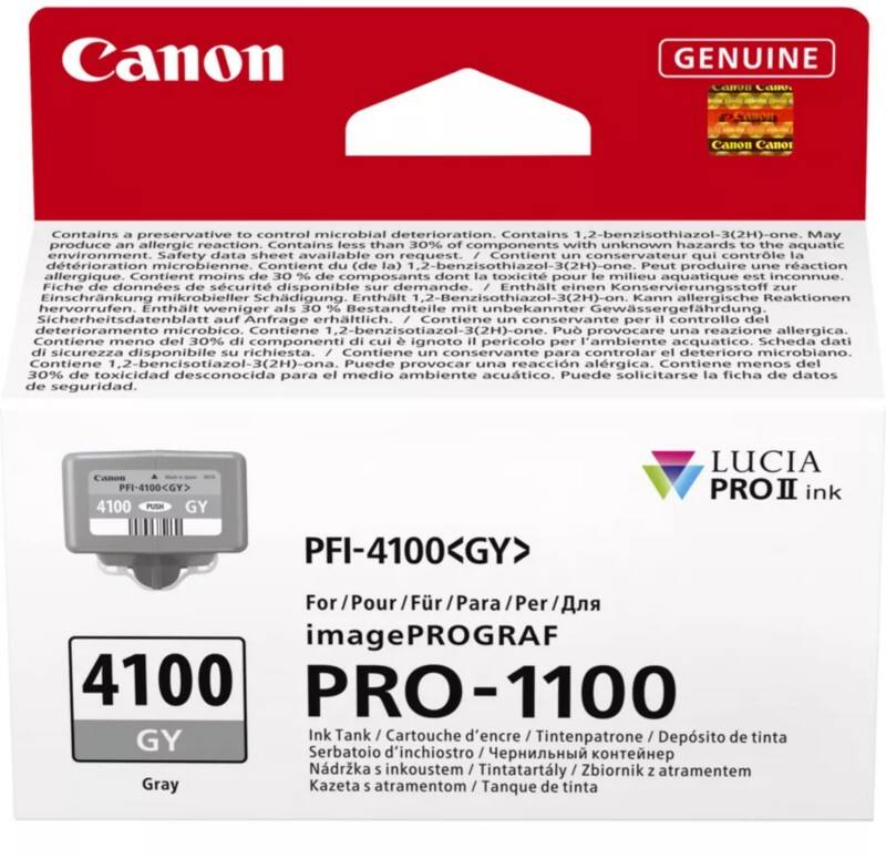 Canon PFI-4100GY Origineel Inktcartridge Grijs