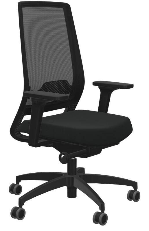 Dauphin Sequel Bureaustoel Synchroonmechanisme Stof 4D armleuning Zwart 120 kg 720 x 720 x 1,160 mm