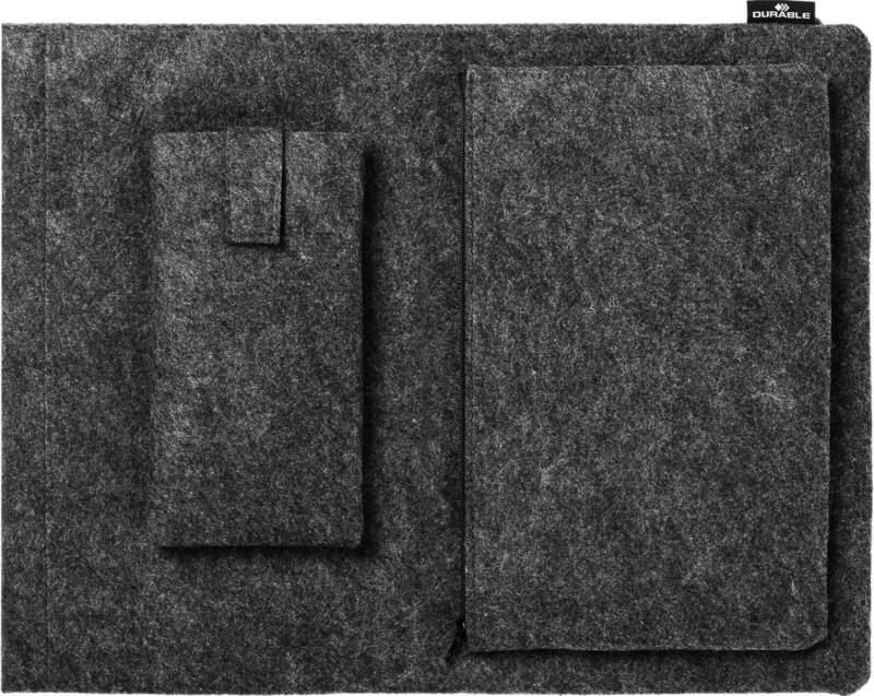 DURABLE Laptophoes 30 x 2 x 40,5 cm Vilt Antraciet