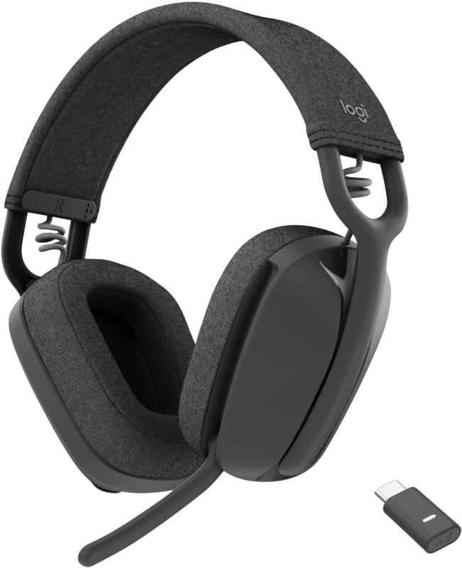 Logitech Zone Vibe Draadloos Headset Binauraal met Bluetooth Microfoon Grafiet