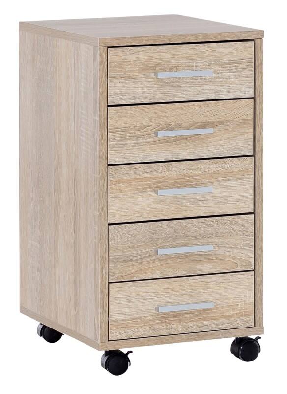 WOHNLING Ladeblok 5 Lades 330 x 380 x 630 mm Eiken