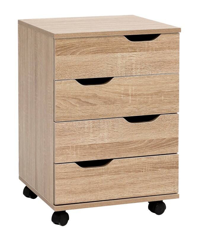 WOHNLING Ladeblok 4 Lades 400 x 400 x 600 mm Eiken