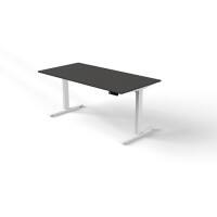 Kerkmann Move 3 Zit-sta-bureau Rechthoekig Antraciet T-Voet 1,600 (B) x 800 (D) x 1.200 (H) mm Hout