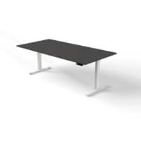 Kerkmann Move 3 Zit-sta-bureau Rechthoekig Antraciet T-Voet 2,000 (B) x 1.000 (D) x 1.200 (H) mm Hout
