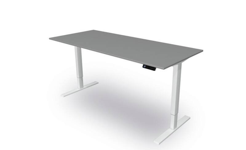 Kerkmann Move 3 Zit-sta-bureau Rechthoekig Grafiet T-Voet 1,800 (B) x 800 (D) x 1.200 (H) mm Hout