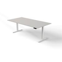 Kerkmann Move 3 Zit-sta-bureau Rechthoekig Lichtgrijs T-Voet 2,000 (B) x 1.000 (D) x 1.200 (H) mm Hout
