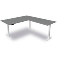 Kerkmann Move 3 Zit-sta-bureau Vrije vorm Grafiet T-Voet 2,000 (B) x 1,000 (D) x 720 (H) mm Hout