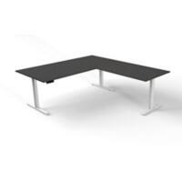 Kerkmann Move 3 Zit-sta-bureau Vrije vorm Antraciet T-Voet 2,000 (B) x 1,000 (D) x 720 (H) mm Hout