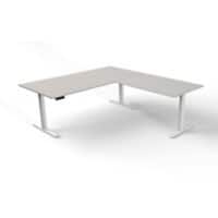 Kerkmann Move 3 Zit-sta-bureau Vrije vorm Lichtgrijs T-Voet 2,000 (B) x 1.000 (D) x 720 (H) mm Hout