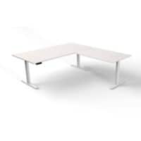 Kerkmann Move 3 Zit-sta-bureau Vrije vorm Wit T-Voet 2,000 (B) x 1,000 (D) x 720 (H) mm Hout