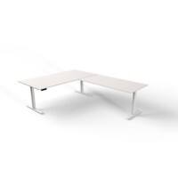 Kerkmann Move 3 Zit-sta-bureau Vrije vorm Wit T-Voet 2,000 (B) x 1,000 (D) x 720 (H) mm Hout