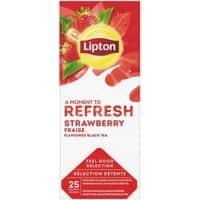 Lipton FGS Fruit Zwarte thee Aardbei 25 stuks