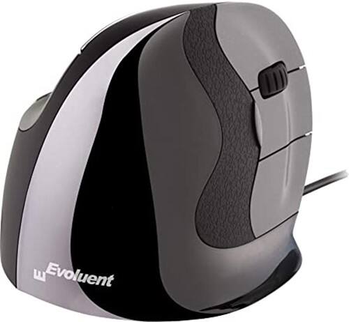 Evoluent Ergonomisch VerticalMouse D VMDM Medium Bedraad Grijs, zwart