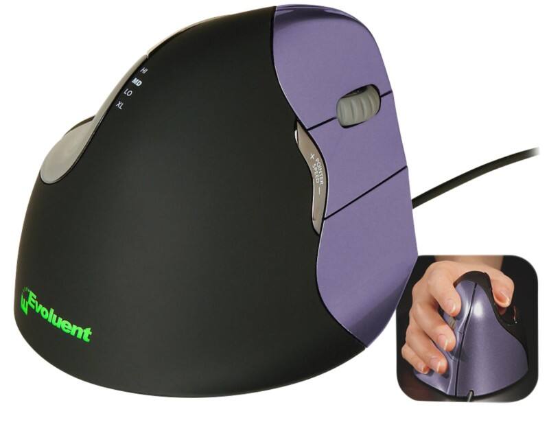 Evoluent Ergonomisch VerticalMouse 4 Small Muis Bedraad Zwart
