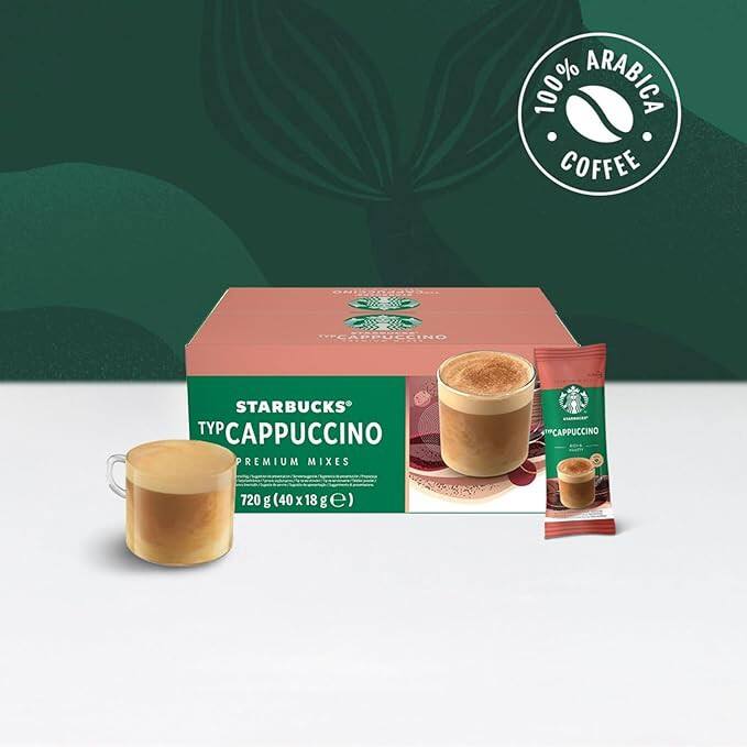 Starbucks Premium Cappuccino Instantkoffie Zakjes 40 Stuks à 18 g