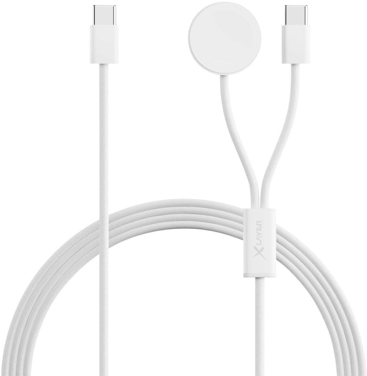 XLayer Oplaadkabel USB-C Male 1,5 m Wit