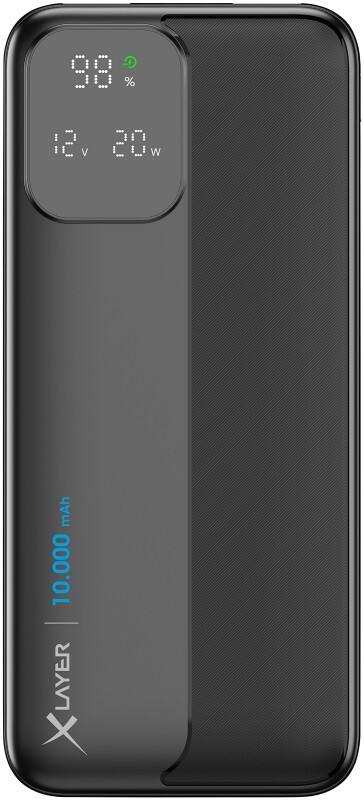 XLayer Powerbank 10.000 mAh Lithium-polymeer (Li-Polymeer) Zwart 220547
