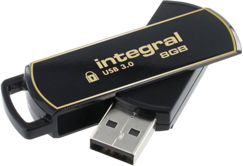 Integral USB-stick 8 GB USB Type-A Goud, zwart