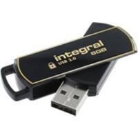 Integral USB-stick 8 GB USB Type-A Goud, zwart