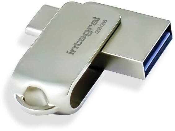 Integral USB-stick 32 GB USB Type-A USB Type-C Zilver