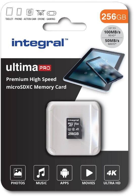 Integral microSD microSD-kaart 256 GB Klasse 3