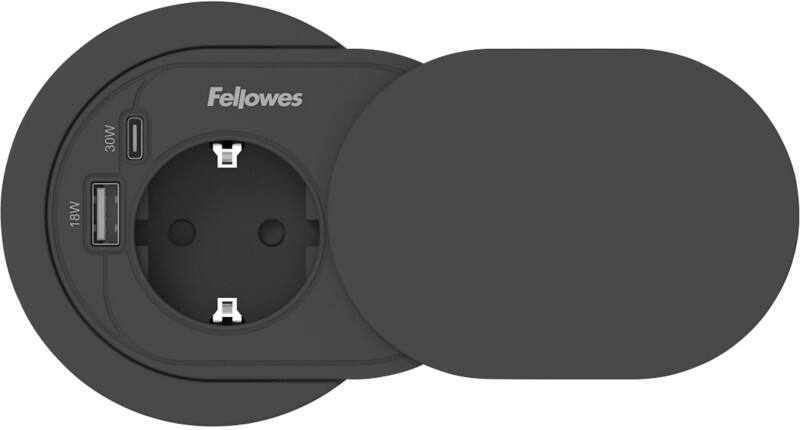 Fellowes Stekkerdoos USB-A & USB-C 1-way 2 m Zwart