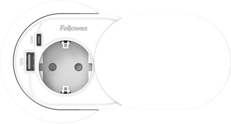 Fellowes Stekkerdoos USB-A & USB-C 1-way 2 m Wit