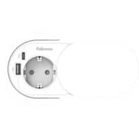 Fellowes Stekkerdoos USB-A & USB-C 1-way 2 m Wit