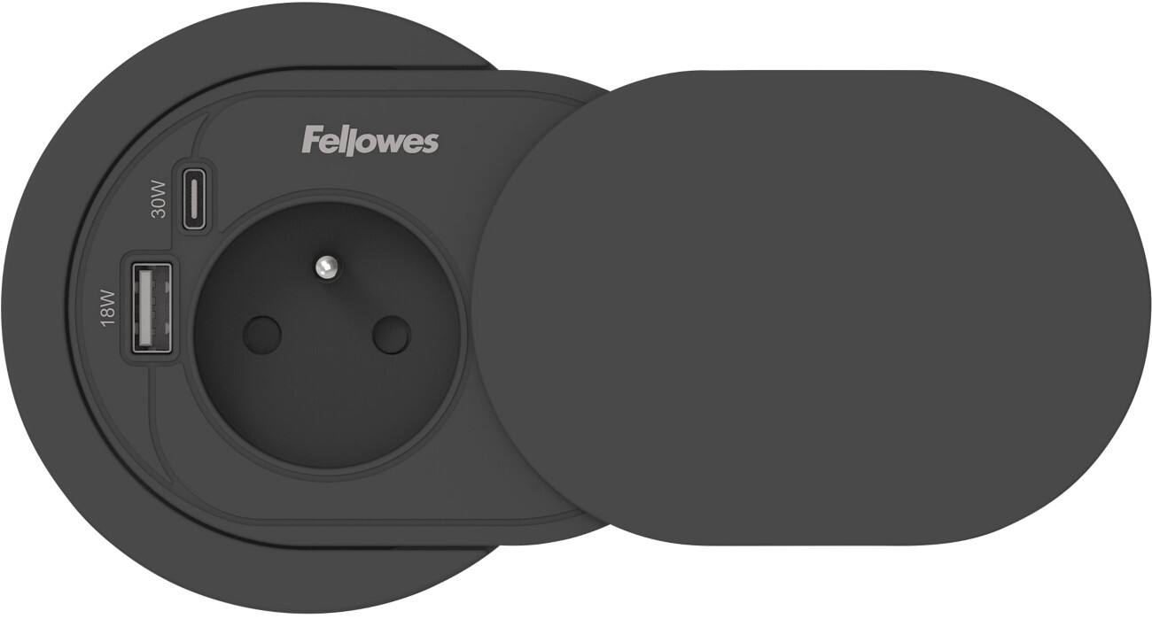 Fellowes Stekkerdoos USB-A & USB-C 1-way 2 m Zwart