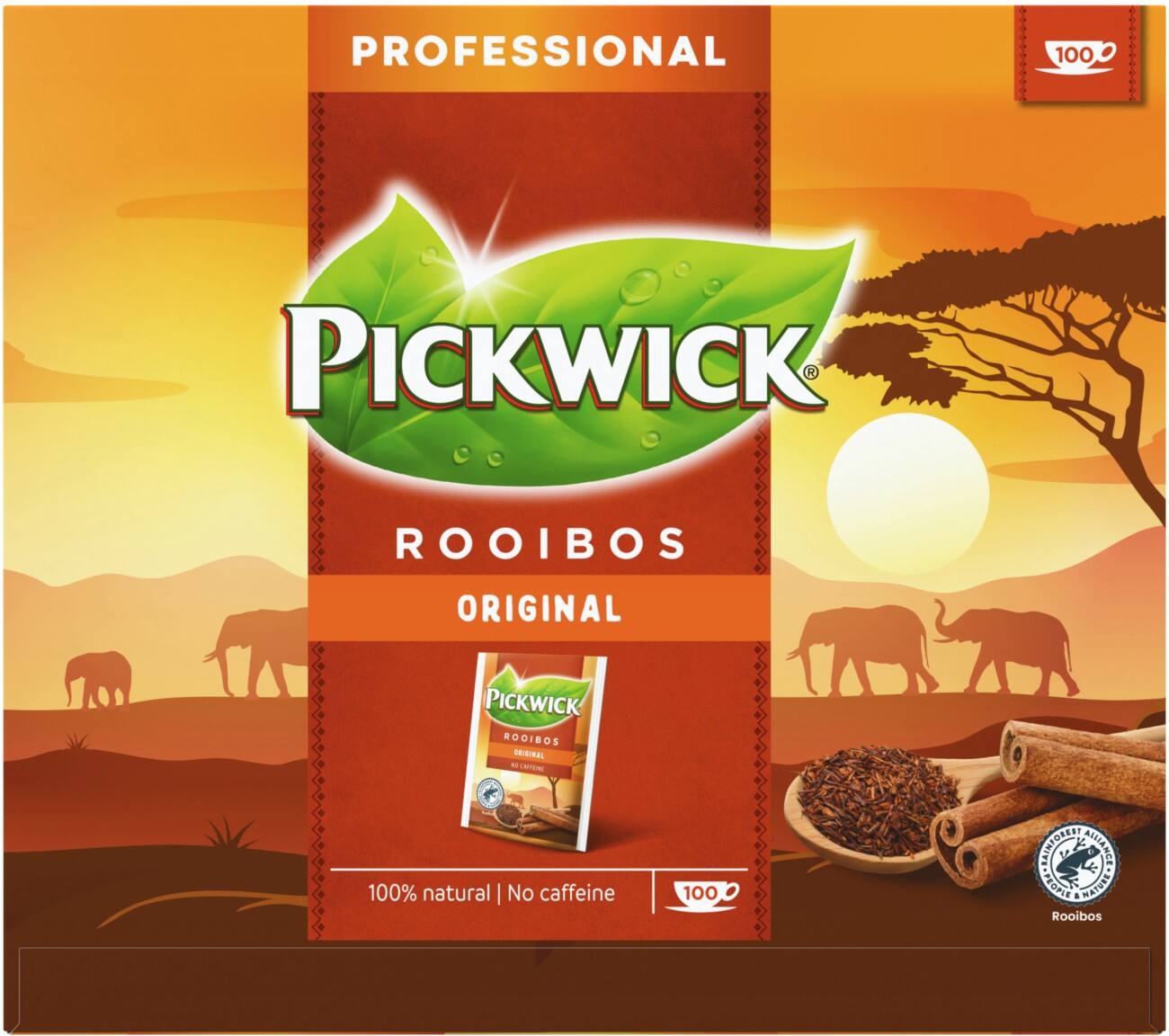 Pickwick Original Rooibos Theezakjes Grootverpakking 100 stuks