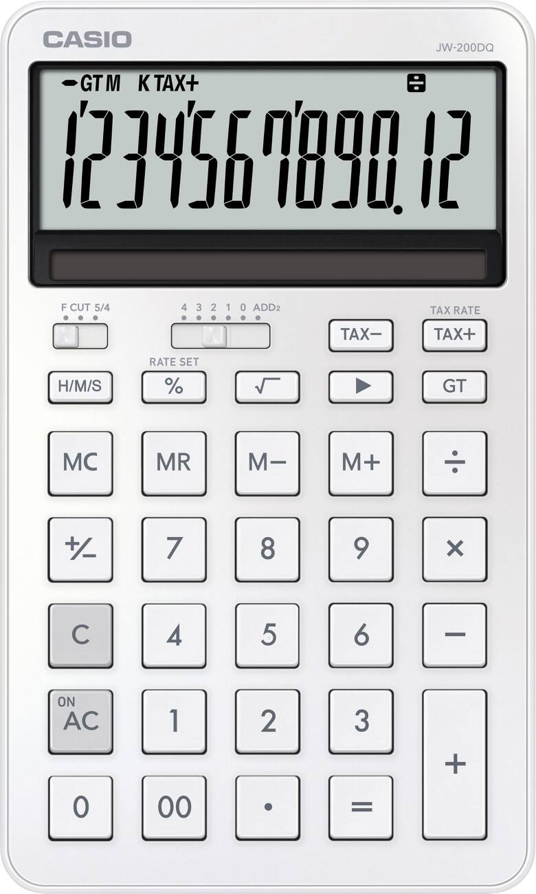 Casio Bureaurekenmachine Cijferige display Wit Batterij JW-200DQ-WE
