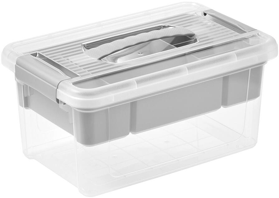 keeeper Henri PP (Polypropeen) Opbergdoos 5 L Met deksel Grijs 29 x 14 cm