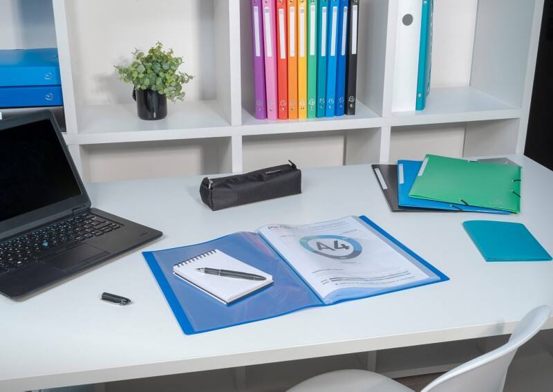 Exacompta OpaK Showalbum 100 insteektassen Lichtblauw Pak van 8