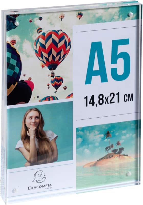 Exacompta Office Bordhouder A5 T-vorm 15 (B) x 2 (D) x 21 (H) cm Transparant 10 Stuks