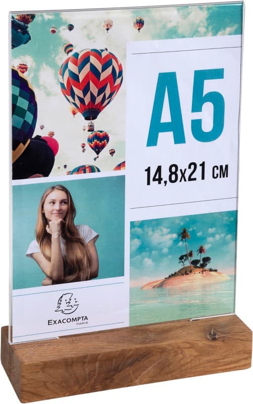 Exacompta Office Bordhouder A5 T-vorm 15 (B) x 5 (D) x 24 (H) cm Transparant 10 Stuks