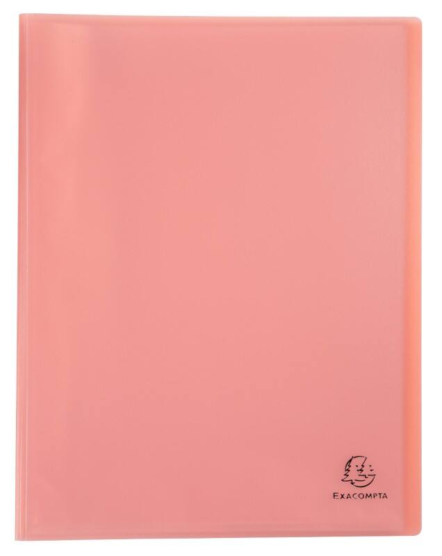 Exacompta Chromaline Pastel Showalbum 40 insteektassen A4 Koraal Pak van 10